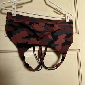 Lululemon Energy Bra Medium Support 12 B-D cups Heritage 365 Camo Smokey Red